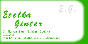 etelka ginter business card